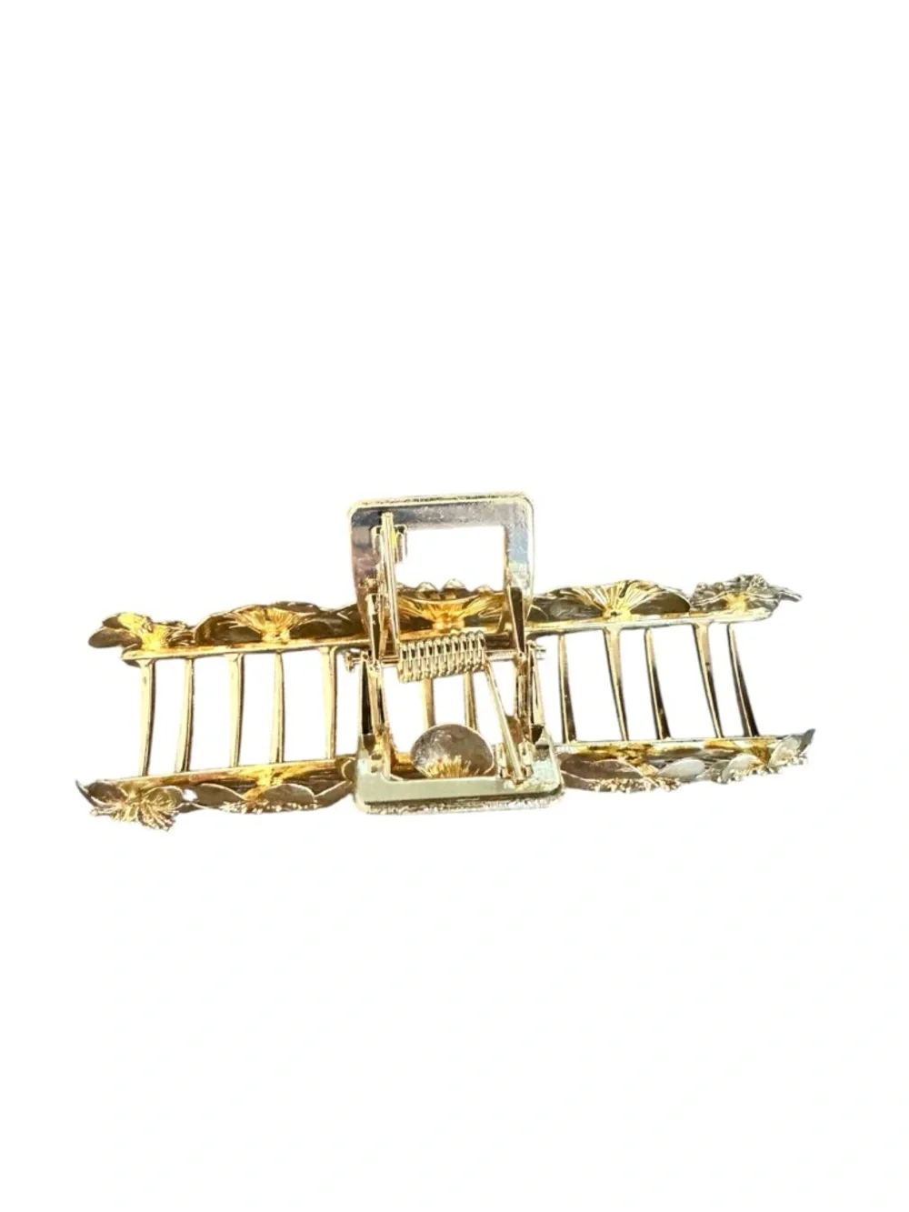 Large Gold Floral Vintage Style Claw Clip Hair Accessory New Durable Festival